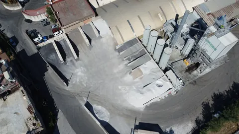 Foto reale delle aree di stoccaggio dell’impianto Eco Asfalti a Nocera Superiore